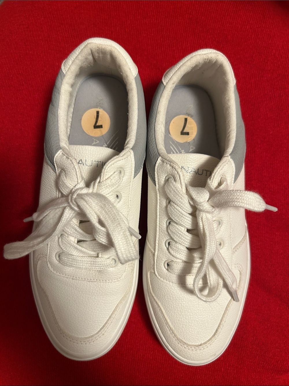Nautica White Women's Lace-Up Casual Sneakers
